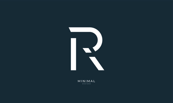 Alphabet letter icon logo RI