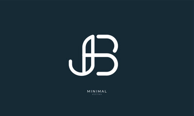 Alphabet letter icon logo JB
