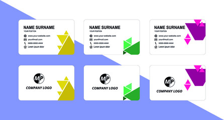 Simple vector business card design
