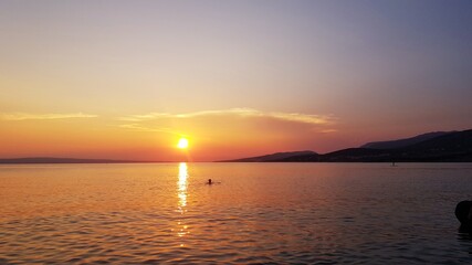 sunset over the adriatic sea