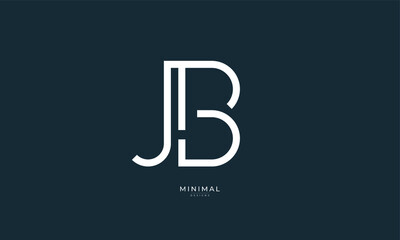 Alphabet letter icon logo JB