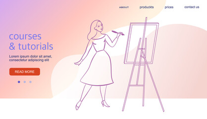 web site design, horizontal banner, creative landing page.