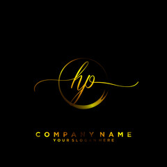 HP Initial handwriting logo vector