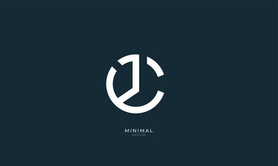 Alphabet letter icon logo CJ or JC