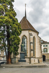 Fototapeta na wymiar Wasserkirche church in Zurich, Switzerland