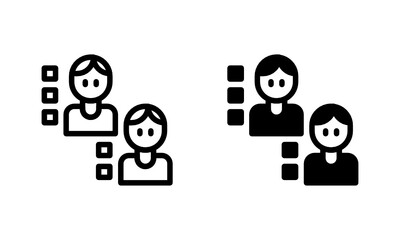 Reviewer feedback people list Icon, Logo, Vector