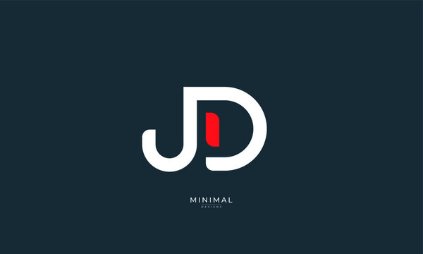Alphabet letter icon logo JD