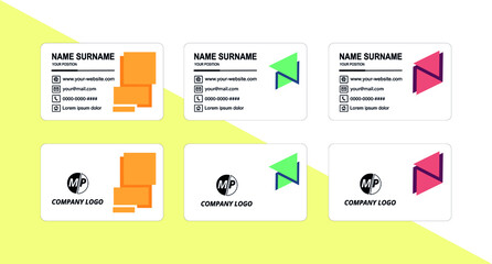 Simple vector business card design