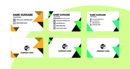 Simple vector business card design
