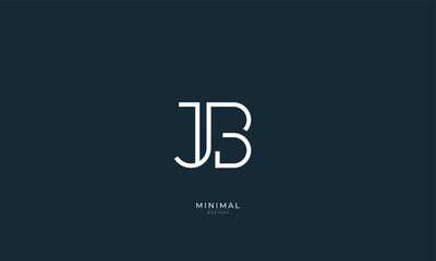 Alphabet letter icon logo JB