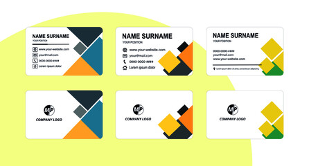 Simple vector business card design