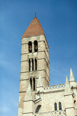 Fototapeta na wymiar Tower of Church of Saint Mary the Ancient, Valladolid, Spain