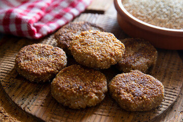 Quinoa healthy snacks with cheese