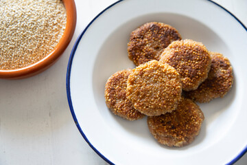 Quinoa healthy snacks with cheese