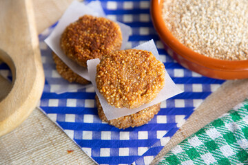 Quinoa healthy snacks with cheese