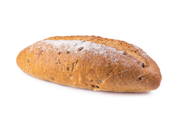 Freshly Baked French Bread isolated on white background