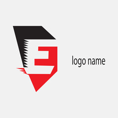 Creative letter e colorful logo illustration vector design