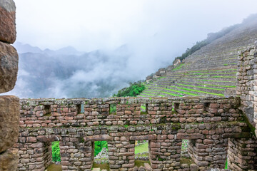 Fototapeta na wymiar Machu Picchu, a Peruvian Historical Sanctuary. One of the New Seven Wonders of the World