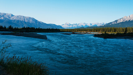 nature sceneries inside Jasper National Park, Alberta, Canada