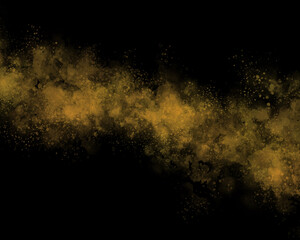 Gold splash color on dark background