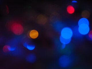 Christmas and Happy new year on blurred bokeh abstract background.and color full.