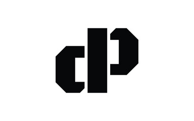 DP or PD Letter Initial Logo Design, Vector Template