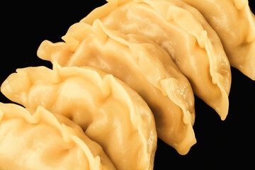 Japanese gyoza snack isolated on a white background