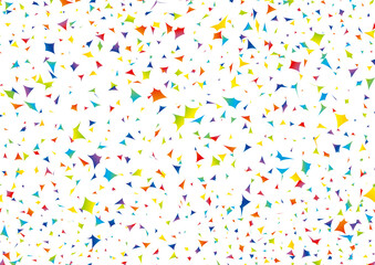 舞い散るカラフルな紙吹雪