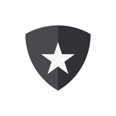 Fototapeta premium Star Shield Icon Vector Illustration - Vector