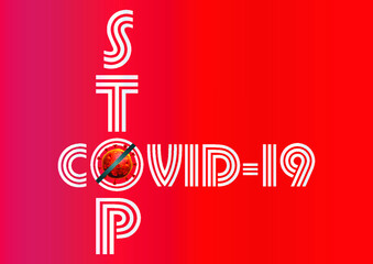 Aware Stop Covid-19 Coronavirus Safety Measures and Precautions Warning World Health Organization WHO introduced Signs China, Wuhan, Danger Illustration (typography design logo Vector illustration.