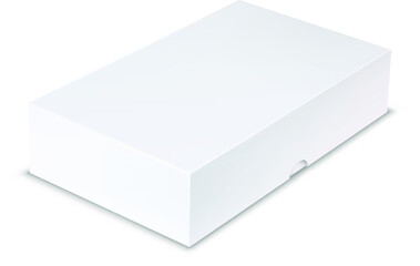 Vector realistic blank white paper box