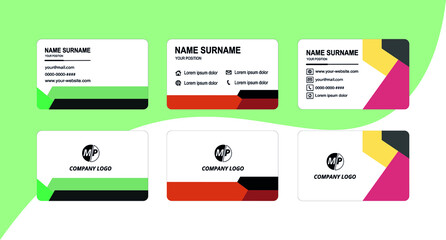Simple vector business card design
