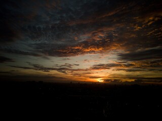 sunset over the sea