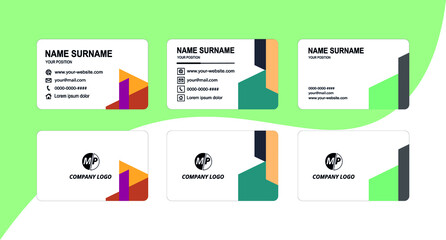 Simple vector business card design