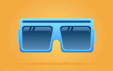 Blue sunglasses summer background. To see the other vector sunglasses illustrations , please check Glasses collection.