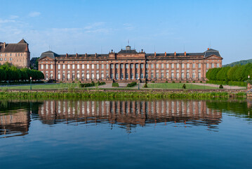 view of the palace and its reflection
