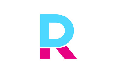 DR or RD Letter Initial Logo Design, Vector Template