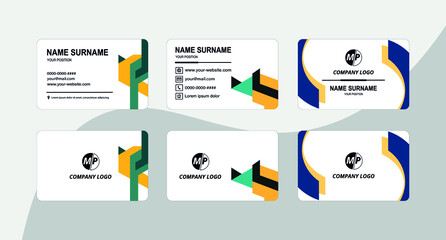 Obraz na płótnie Canvas Simple vector business card design