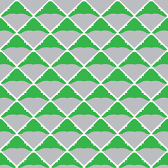 Fototapeta na wymiar Vector seamless pattern texture background with geometric shapes, colored in green, grey, white colors.