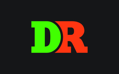 DR or RD Letter Initial Logo Design, Vector Template