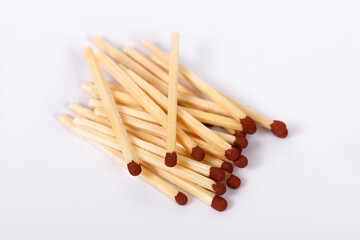 matches on white background