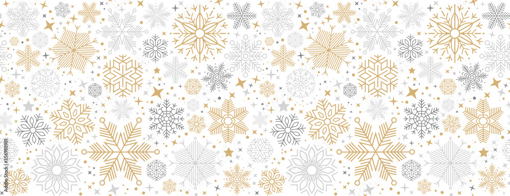 Poster christmas card with snowflake border vector illustration - Posters