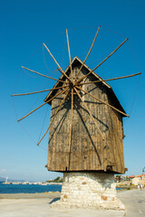 Fototapeta na wymiar windmill in Bulgaria, Sunny Beach