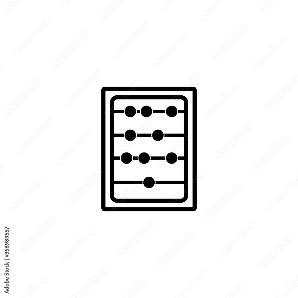 Poster Abacus Icon Vector Design Template