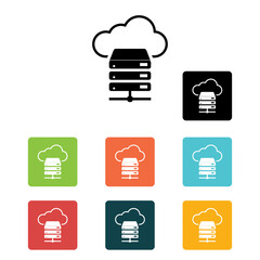 Server Computer Hardware Network. Web server icon. Vector Icon.