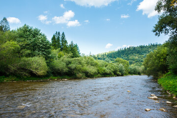 
mountain river in the Carpathians