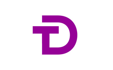dt or td Letter Initial Logo Design, Vector Template