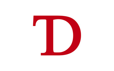 DT or TD Letter Initial Logo Design, Vector Template