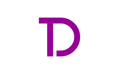 DT or TD Letter Initial Logo Design, Vector Template