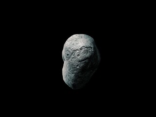 asteroid with craters in space 